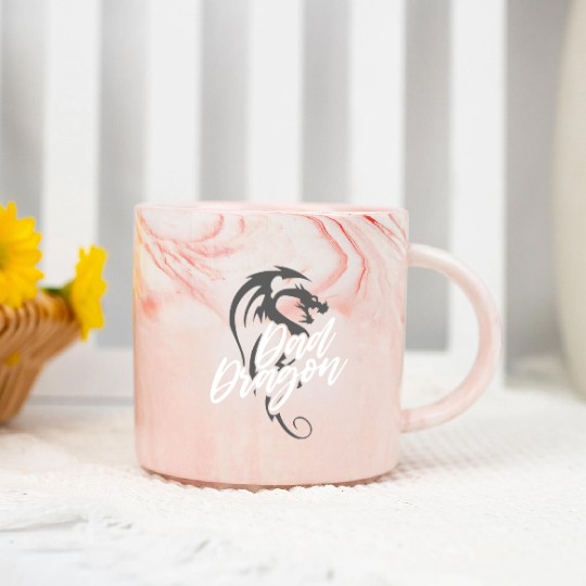 Dad Dragon - Father's Day Dragon Lover Mythical Marble Mugs