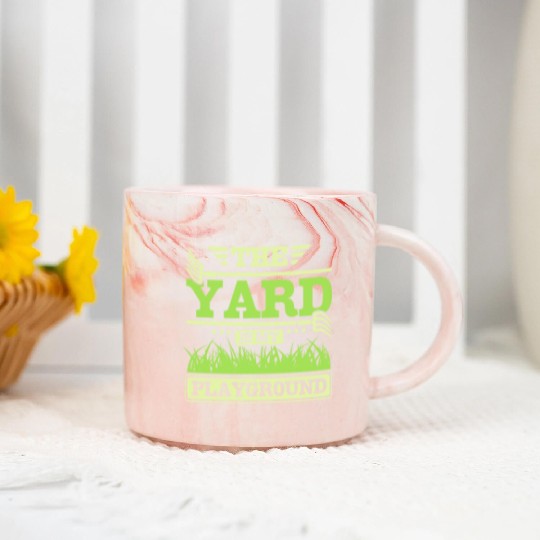 THe yard is my playground Marble Mugs