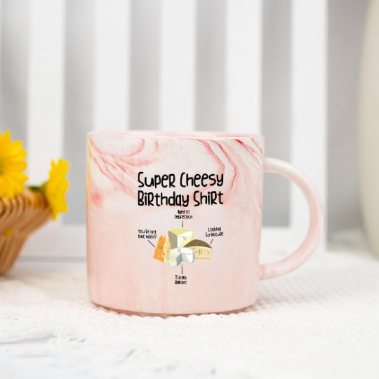 Super Cheesy Birthday Party Natal Day Cheese Marble Mugs