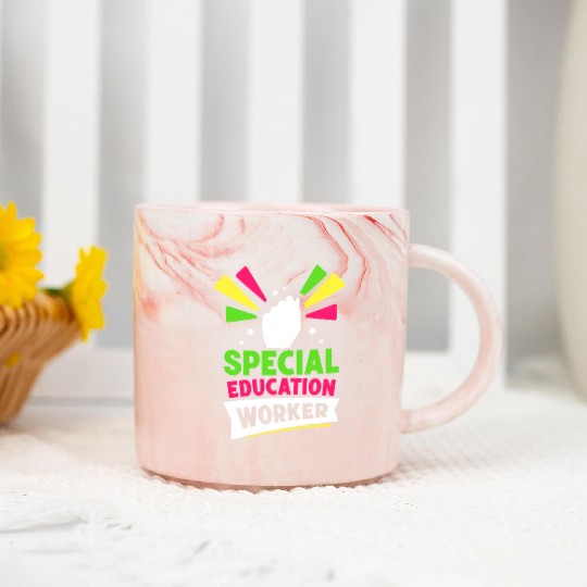 Special Education Worker Sped Awareness Teacher Marble Mugs