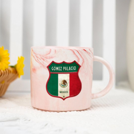 Gomez Palacio Mexico coat of arms design Marble Mugs