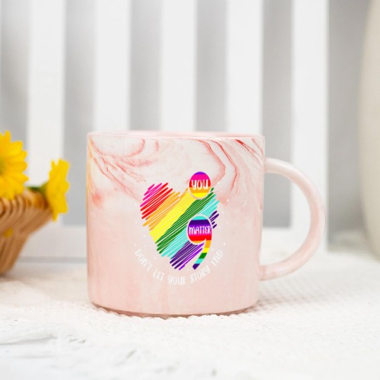 You Matter Don't Let Your Story End Marble Mugs