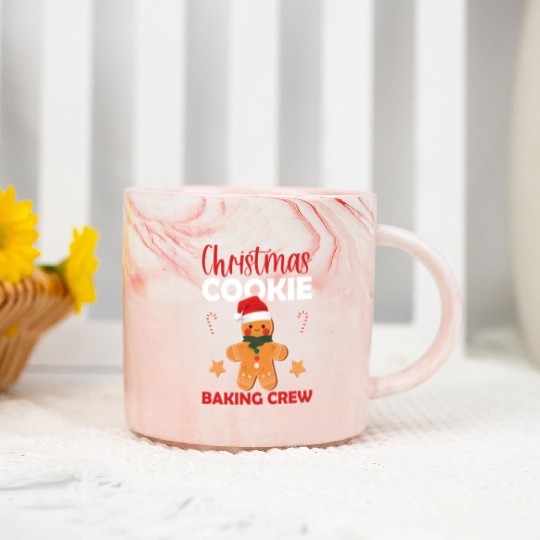 Christmas Cookie Baking Crew Marble Mugs