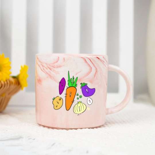 Vegetable friends Marble Mugs