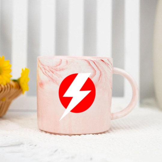Lightning Bolt Marble Mugs