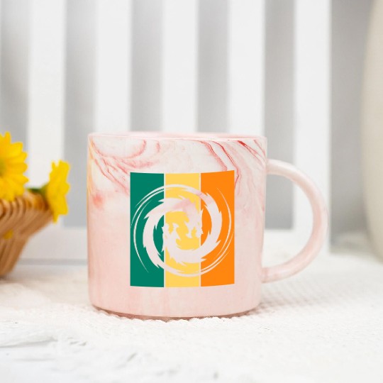 Dragon Ying Yang Marble Mugs