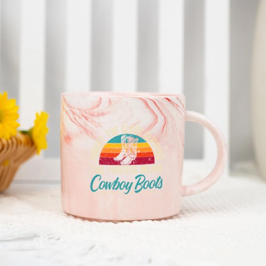 This Princess Wear Cowboy Boots Cowgirl Lover Marble Mugs