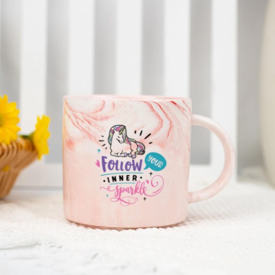 Follow Your Inner Mental Health Matters Vintage Marble Mugs