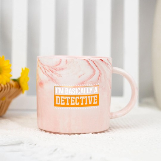 True Crime Fan Im Basically A Detective Marble Mugs