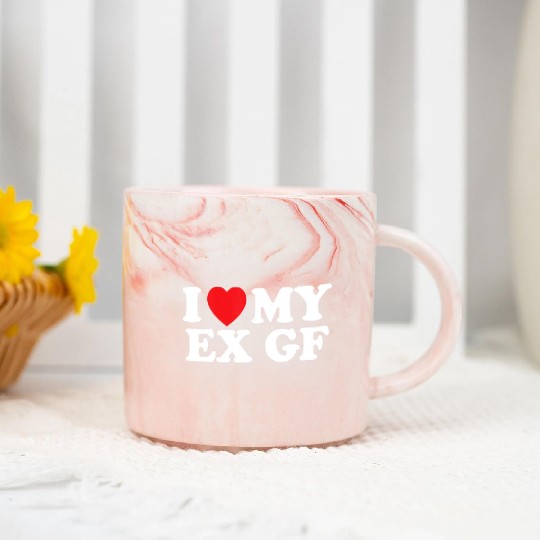 Funny I Heart My Ex GF I Love My Ex Girlfriend Marble Mugs