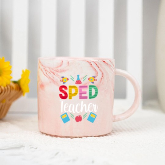 Sped Teacher Awareness Special Education Cute Marble Mugs