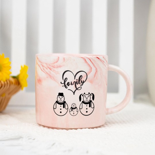 Love family heart Marble Mugs