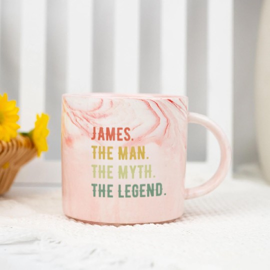 James First Name The Man The Myth The Legend Marble Mugs