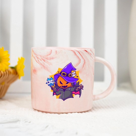 Gamer witches pumpkin vampire - halloween Marble Mugs
