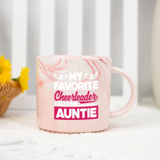 My Favorite Cheerleader Calls Me Auntie Cheer Aunt Marble Mugs