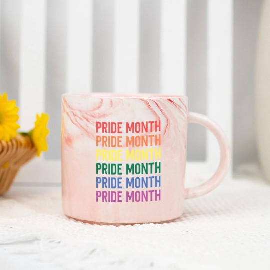 Pride Month LGBTQ Movement Rainbow Pride Gay Marble Mugs
