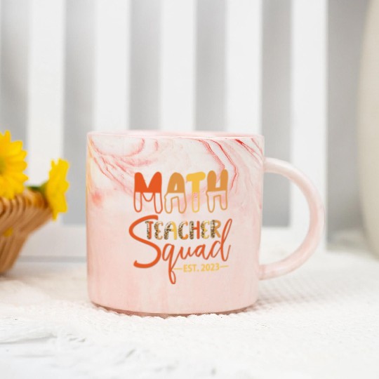 Math Teacher Squad EST. 2023 Marble Mugs