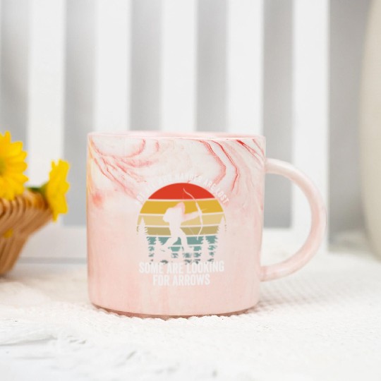 Not All Who Wander Are Lost Arrows Bigfoot Fathqw Marble Mugs