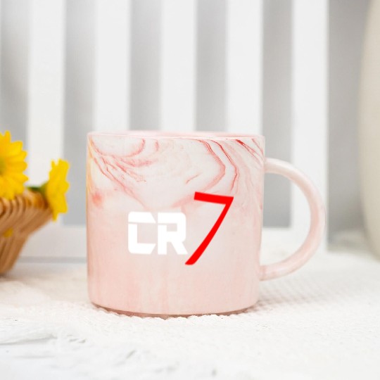 cr7 cristiano white Marble Mugs