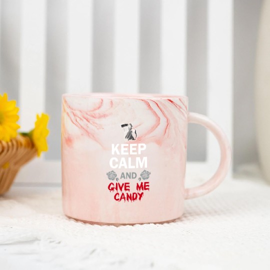 Halloween Keep Calm Candy Marble Mugs