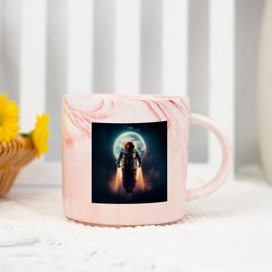 Rocketman Marble Mugs