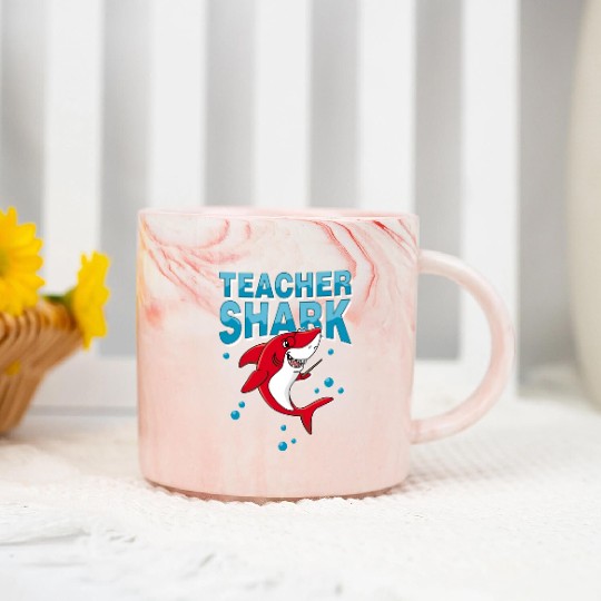Teacher shark .. school student lessons enrollment Marble Mugs