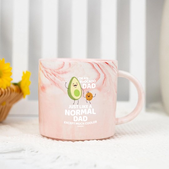 I'm An Avocado Dad Just Like A Normal Dad Marble Mugs