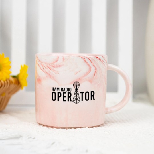 Ham Radio Operator Cute Amateur Administrator Marble Mugs