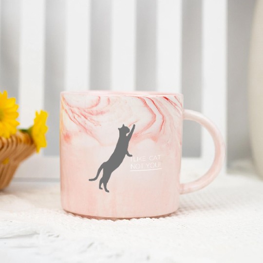 Modern Cat Marble Mugs