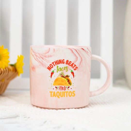 Tacos And Taquitos Cinco De Mayo Festival Mexican Marble Mugs