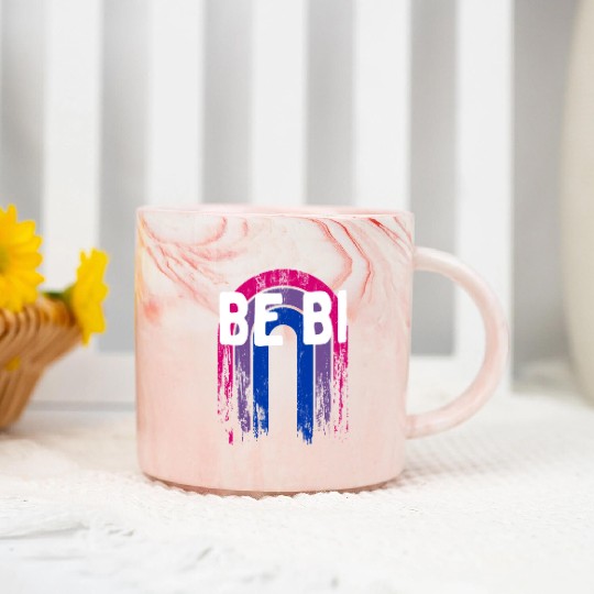 Be Bi Bisexual LGBTQ Bi Pride LGBT Sayings Pride Marble Mugs