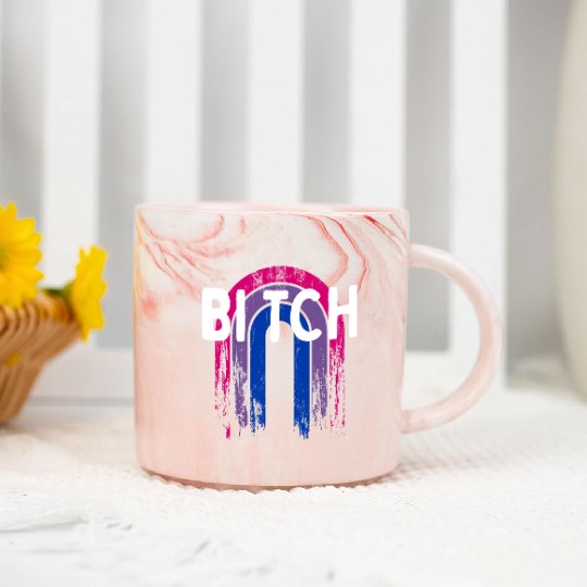 Bi tch Bisexual LGBTQ Bi Pride LGBT Girlfriend Marble Mugs