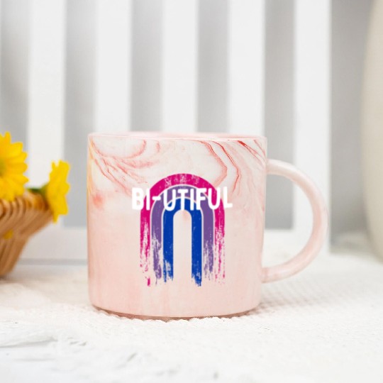 Bi-Utiful Bisexual Positivity Bi Pride Positive Marble Mugs