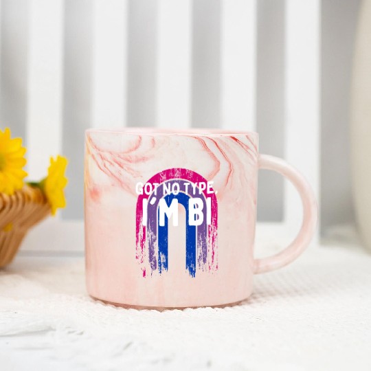 Got No Type I'm Bi Bisexual LGBTQ Bi Pride LGBT Marble Mugs