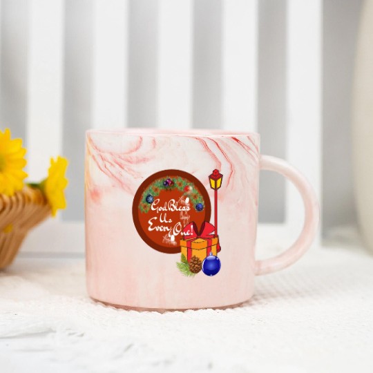 Cute A Christmas Carol God Bless Us Everyone Lamp Marble Mugs
