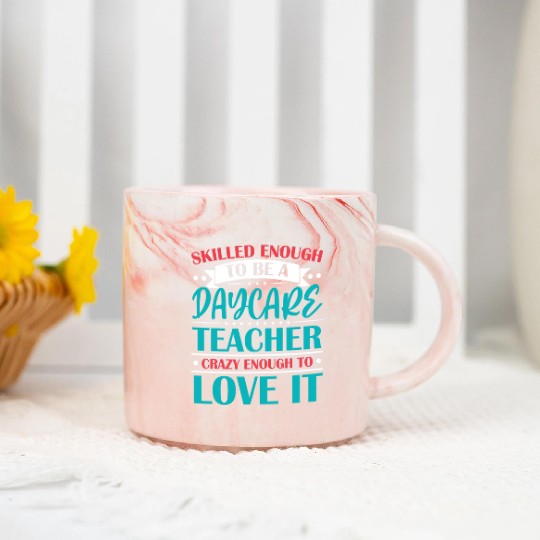 Daycare Teacher Childcare Educator Director Marble Mugs