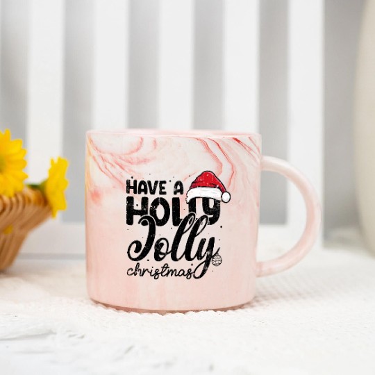 Have a holly jolly christmas Marble Mugs