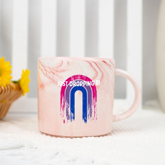 Just Dropping Bi Bisexual LGBTQ Bi Pride LGBT Marble Mugs