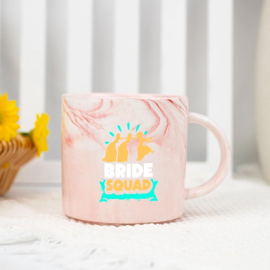Bride Squad Wedding Bachelorette Party Cute Marble Mugs