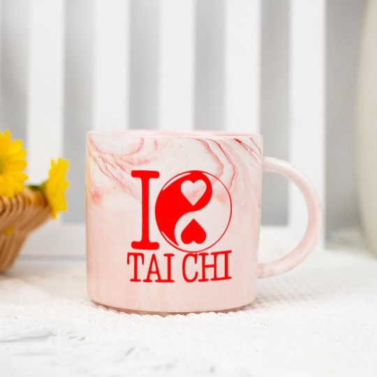 I Love Tai Chi ©WhiteTigerLLC.Com Marble Mugs