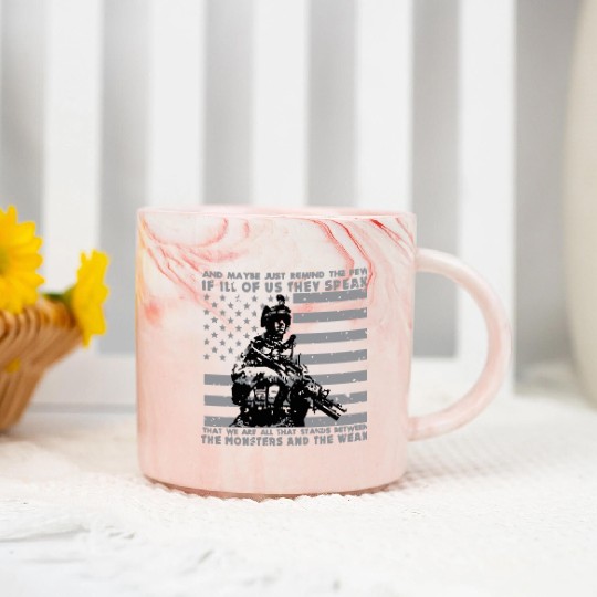 The Monsters And The Weak US Army Veteran Marble Mugs