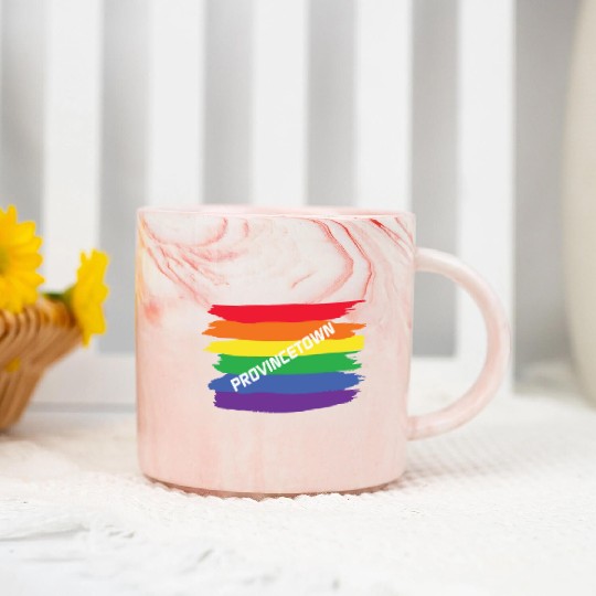 LBGT Flag Gay Pride Human Vintage Rainbow Marble Mugs