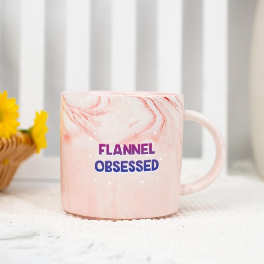 Flannel Obsessed Bisexual LGBTQ Bi Pride Outfit Marble Mugs
