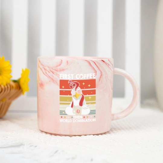 Rooster Cock Coffee Sunglasses Marble Mugs