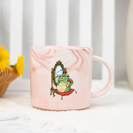 Classy Royalty Prince Toad Frog Amphibian Marble Mugs