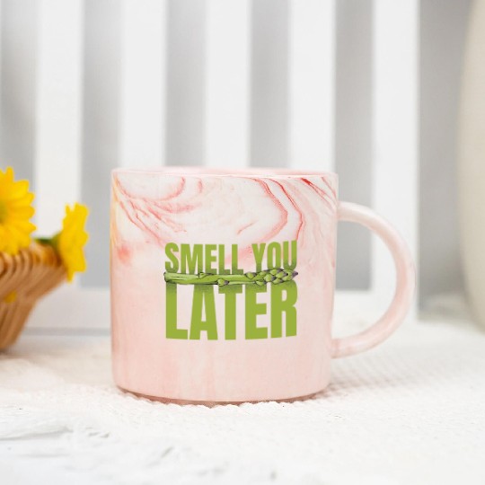 Smell You Later Vegetable Vegan Lover Asparagus Marble Mugs