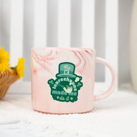 leprechauns made me do it Marble Mugs
