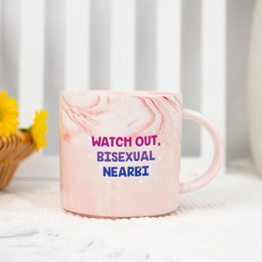 Watch Out Bisexual NearBi LGBTQ Bi Pride LGBT Marble Mugs