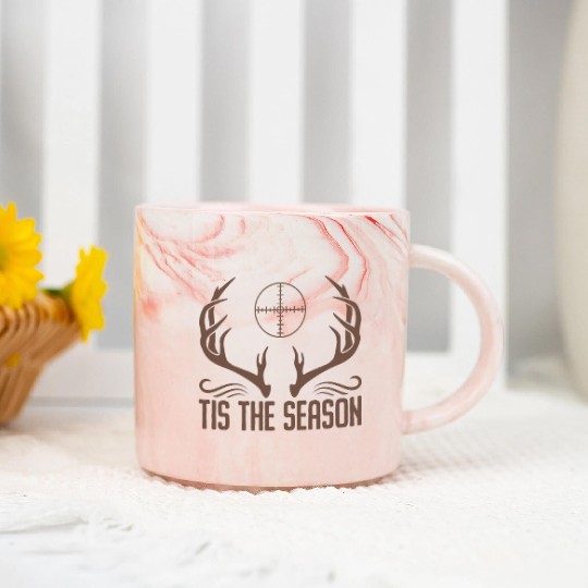 Tis The Season Dear Hunting Marble Mugs