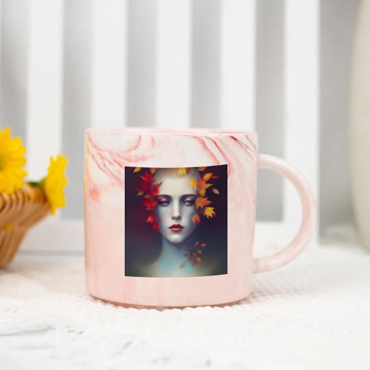 Autumn Goddess Marble Mugs